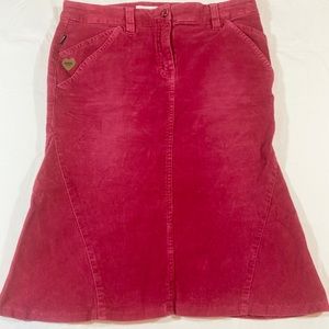 Hot Pink Corduroy Skirt